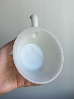 Vintage Anchor Hocking Fire King 5"D Chili Soup Bowl White Glass Ovenproof USA